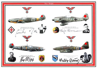 Luftwaffe, DIN A4 Druck "Four Knights"...