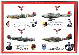 Luftwaffe, DIN A4 Druck "Four Knights"...
