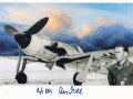 Ritterkreuzträger Willi Reschke, Jagdgeschwader 301, eigenhändige Unterschrift nach 1945 auf Reprofoto