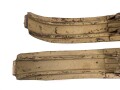 Gebirgstruppe Wehrmacht, Paar Kufen für Geschütz. Originallack , Gesamtlänge 120cm, ungereinigtes Paar