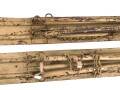 Gebirgstruppe Wehrmacht, Paar Kufen für Geschütz. Originallack , Gesamtlänge 120cm, ungereinigtes Paar