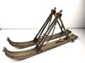 Gebirgstruppe Wehrmacht, Paar Kufen für Geschütz. Originallack , Gesamtlänge 120cm, ungereinigtes Paar