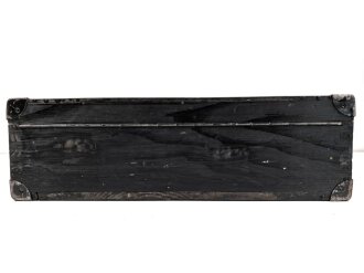 Transportkasten für ein Minensuchgerät Wien 41 der Wehrmacht, Originallack, ungereinigtes Stück
