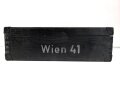 Transportkasten für ein Minensuchgerät Wien 41 der Wehrmacht, Originallack, ungereinigtes Stück