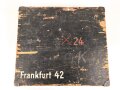 Transportkasten für ein Minensuchgerät " Frankfurt 42"  der Wehrmacht, Originallack, ungereinigtes Stück