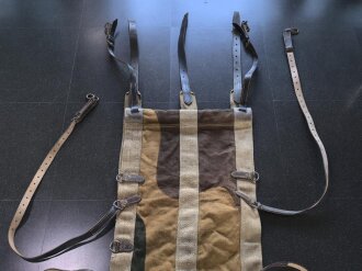 Österreich / Ungarn 1. Weltkrieg, Vorrichtung , vermutlich zum Verlasten von schwerem Gerät für Gebirgstruppen. Guter Zustand, originales Tarnmaterial in den Maßen 60 x 130cm