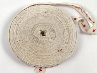 Deutsches Rotes Kreuz III.Reich, " DRK " Borde für die Schwesternhaube, sie erhalten 100cm von der Rolle abgeschnitten