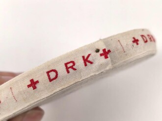Deutsches Rotes Kreuz III.Reich, " DRK " Borde für die Schwesternhaube, komplette Rolle mit 50 Metern, Hersteller BEVO Wuppertal