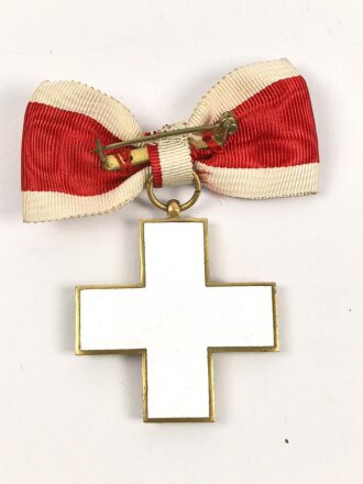 Deutsches Rotes Kreuz,  Ehrenzeichen 3. Stufe (1937-1939) an Damenschleife, in Etui von Godet Berlin.