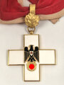 Deutsches Rotes Kreuz,  Ehrenzeichen 1. Stufe (1937-1939) Halskreuz, am Band. Das Kreuz in sehr gutem Zustand, das Band mit Tragespuren