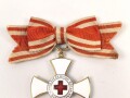 Bayern, Ehrenzeichen des Bayerischen Landesvereins vom Roten Kreuz 2. Klasse, an Damenschleife. Sehr guter Zustand