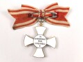 Bayern, Ehrenzeichen des Bayerischen Landesvereins vom Roten Kreuz 2. Klasse, an Damenschleife. Sehr guter Zustand