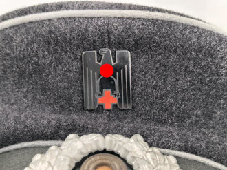 Deutsches Rotes Kreuz, Schirmmütze für Führer, Frühes Stück mit Lederschirm " Deutsche Wertarbeit" Sehr guter Zustand, Kopfgrösse 56