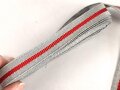 Deutsches Rotes Kreuz DRK, Auszeichnungsborte Metallfaden silbern mit rotem Durchzug. Breite 15mm. Sie erhalten je 10cm von der Rolle abgeschnitten. Das letzte Foto zeigt die Kombinationen für die Dienstjahre. Siehe auch Artikelnummer 56893, 56892, 84516,