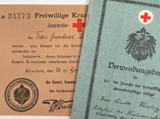 Freiwillige Krankenpflege, Ausweiskarte und...