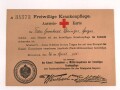 Freiwillige Krankenpflege, Ausweiskarte und Verwendungsbuch datiert 1914 / 1915. Sehr guter Zustand