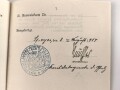 Freiwillige Krankenpflege, Ausweiskarte und Verwendungsbuch datiert 1914 / 1915. Sehr guter Zustand