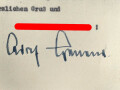Adolf Galland, Kommodore Jagdgeschwader 26, eigenhändige Unterschrift auf Schriftverkehr , datiert 1941