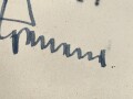 Adolf Galland, Kommodore Jagdgeschwader 26, eigenhändige Unterschrift auf Schriftverkehr , datiert 1941