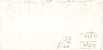 Karl Dönitz,  Großadmiral der Kriegsmarine und Befehlshaber der U-Boote. Eigenhändige Unterschrift auf Dankeskarte von 1972, samt zugehörigem Umschlag