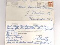 Karl Dönitz,  Großadmiral der Kriegsmarine und Befehlshaber der U-Boote. Eigenhändige Unterschrift auf Dankeskarte von 1972, samt zugehörigem Umschlag