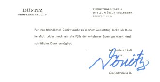 Karl Dönitz,  Großadmiral der Kriegsmarine und...