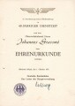 Theodor Heuss, erster Bundespräsident der Bundesrepublik Deutschland. Eigenhändige Unterschrift auf einer Ernennungsurkunde zum Oberreichsbahnrat, datiert 1950. Dazu ein weiteres Dokument