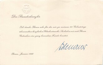 Konrad Adenauer, Deutscher Bundeskanzler von 1951-1955,...