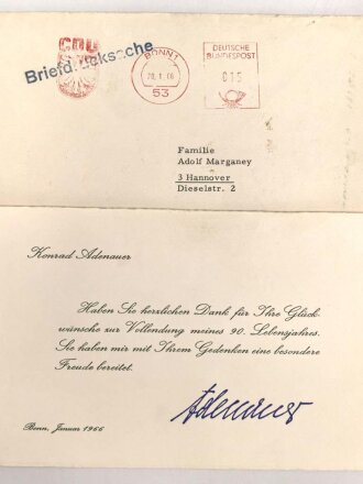 Konrad Adenauer, Deutscher Bundeskanzler von 1951-1955,...