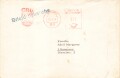 Konrad Adenauer, Deutscher Bundeskanzler von 1951-1955, gedruckte Unterschrift auf Dankeskarte anlässlich seines 90. Geburtstages.. Samt zugehörigem Umschlag