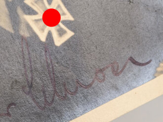 Werner Schroer, Ritterkreuz mit Eichenlaub, Jagdflieger. Eigenhändige Unterschrift auf Hoffmann Postkarte
