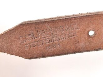 Tornisterriemen Wehrmacht datiert 1941, wohl ungebraucht