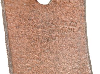 Trageriemen für einen Tornister der Wehrmacht, datiert 1940