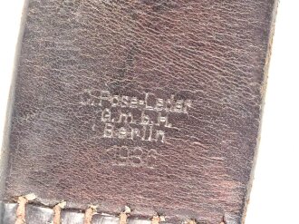 Trageriemen für einen Tornister der Wehrmacht, datiert 1936