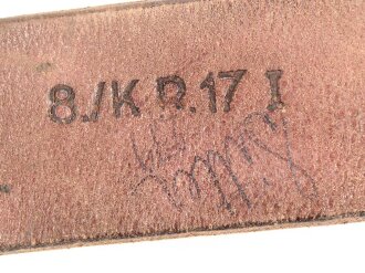 Trageriemen für einen Tornister der Wehrmacht, datiert 1937