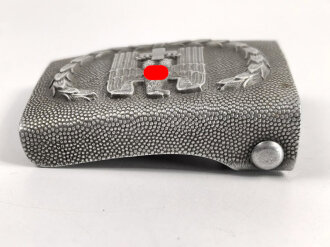 Deutsches Rotes Kreuz, Koppelschloss für Mannschaften in gutem Zustand. Aluminium, " GES.GESCH.1"