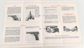"Automatische Browning Pistole Modell 10/22" Anweisung zur Handhabung der Pistole, Faltblatt gelocht