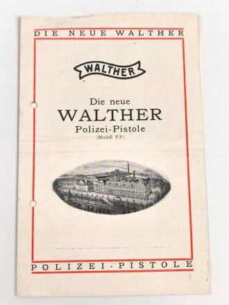 " Die neue Walther Polizei Pistole ( Modell P.P.)...