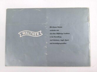 " Walther Selbstlade Pistole P38 " 22 seitiger Prospekt