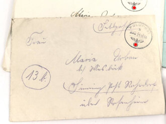 Feldgendarmerie Trupp 1120, 15 Feldpostbriefe eines Angehörigen