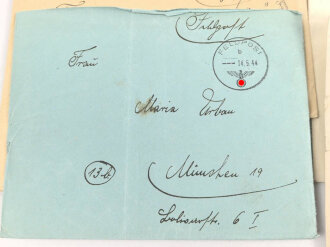 Feldgendarmerie Trupp 1120, 15 Feldpostbriefe eines Angehörigen