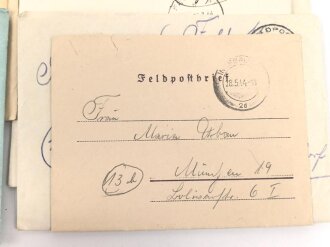 Feldgendarmerie Trupp 1120, 15 Feldpostbriefe eines Angehörigen