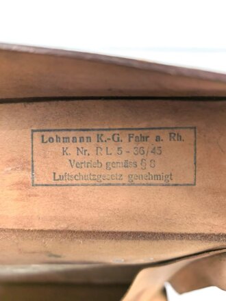 Luftschutz Gastasche datiert 1938, Gebraucht