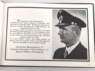 Buch " Dokumentation zur Zeitgeschichte: Großadmiral Dönitz" 69 Seiten, Herausgeber Deutscher Marinebund  im Jahr der Beisetzung von Karl Dönitz 1981. Gebraucht