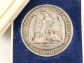 Silberne Medaille " 60 Jahre Deutsches Reich 1871-1931" Randprägung " Sächs. Münze 835" Durchmesser 36mm, in zugehöriger ? Schachtel.