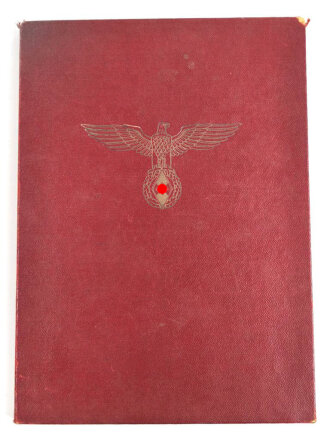 BDM Siegerurkunde in dekorativer DIN A5 Mappe " 1.Sieg bei der Untergaumeisterschaft im Skilauf des Untergaues Innsbruck Land 8 584) , datiert 1941