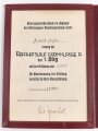 BDM Siegerurkunde in dekorativer DIN A5 Mappe " 1.Sieg bei der Untergaumeisterschaft im Skilauf des Untergaues Innsbruck Land 8 584) , datiert 1941