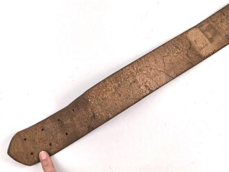 Zweidornkoppel für Angehörige von Parteiverbänden. Vergoldetes Schloss RZM M5/117. Leicht gekürzt, Gesamtlänge 96cm