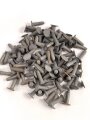 Konvolut eiserne Nieten aus Wehrmachtsbeständen. Am Teller 9mm Durchmesser, Gesamtlänge 15,7mm. Sie erhalten 90 Stück