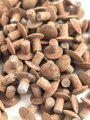 Konvolut eiserne Nieten aus Wehrmachtsbeständen. Am Teller 9mm Durchmesser, Gesamtlänge 8,6mm. Sie erhalten 110 Stück